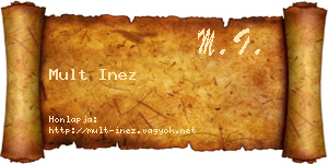 Mult Inez névjegykártya